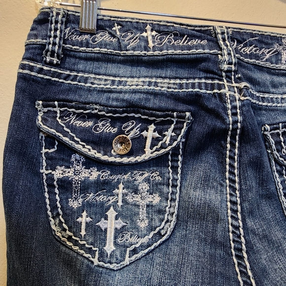 Cowgirl Tuff Co. Women's Western Jeans  - Believe It's Possible 32x31 Bootcut - Picture 9 of 16